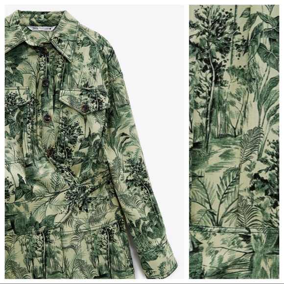 NWT. Zara Printed Wrap-Style Midi Dress. Size XS. - Picture 10 of 12